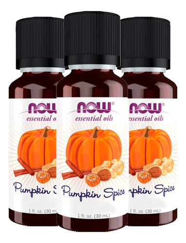 Óleo Abóbora Pumpkin Spice Fall Now Foods 30ml Importado 3un