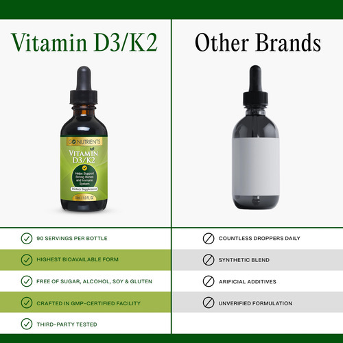 Suplemento Go Nutrients Vitamina D3 Líquida Com K2 30ml - Imagem 4