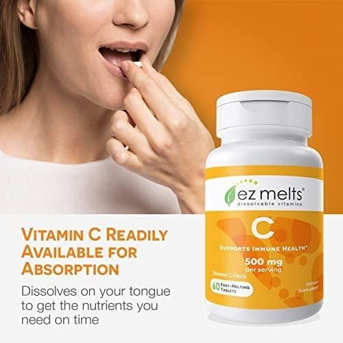 Vitamina C Ez Melts 500 Mg 60 Comprimidos - Imagem 2