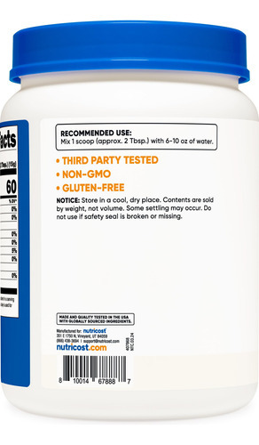 Maltodextrina Em Pó Nutricost 1 Kg Sem Glúten, Sem Ogm - Imagem 4