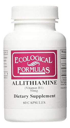 Fórmulas Ecológicas Alitiamina Vitamina B1 50 Mg, Branca, 6