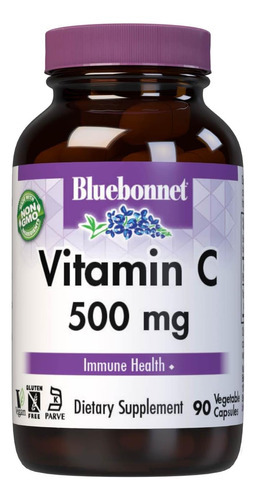 Vitamina C Bluebonnet 500 Mg 90 Cápsulas