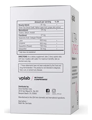 Fórmula Multivitamínica Ultra Feminina Vplab, 90 Cápsulas - Imagem 4