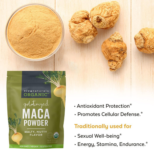 Maca Orgânica Em Pó Viva Naturals - Maca Em Pó Gelatinizada - Imagem 2
