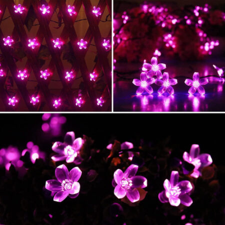 5m Luzes Natal Ao Ar Livre Luz Solar Da Corda Da Flor 20led- - Imagem 42