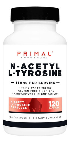 Cápsulas Primárias De N-acetil-l-tyrosine (120 Porções, 350