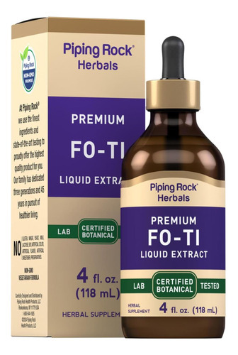 Suplemento Fo-ti Da Piting Rock | 4 Fl Oz | Extrato Líquido