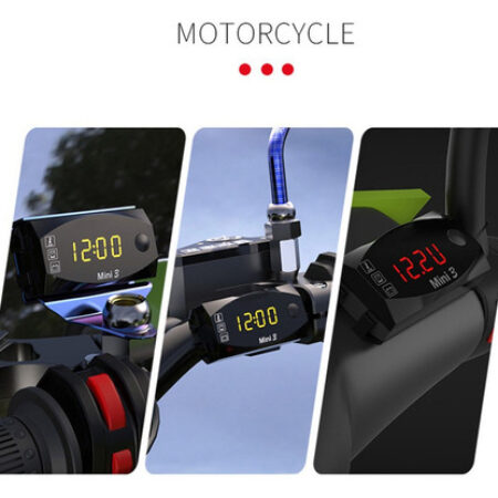Voltímetro De Termômetro De Relógio Para Motocicleta Dc 6v-3 - Imagem 4