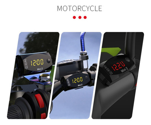 Voltímetro De Termômetro De Relógio Para Motocicleta Dc 6v-3 - Imagem 4