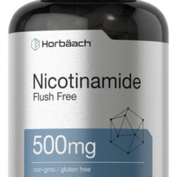 Suplemento Horbaach Flush Free Nicotinamida 500 Mg 180 Cápsu