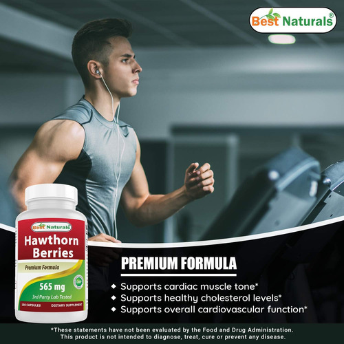 Best Naturals Hawthorn Berry 565 Mg 180 Cápsulas (180 Unidad - Imagem 4