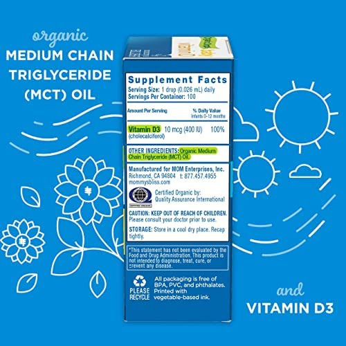 Gotas Orgânicas De Vitamina D Para Bebês Mommys Bliss | Pr - Imagem 2