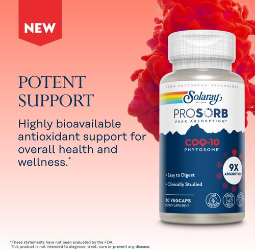 Solaray Coq-10 Phytosome - 9x Absorção Coqmg - Suplemento An - Imagem 5
