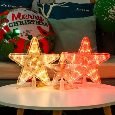 Enfeites De Topo De Árvore De Natal Lâmpada De Estrela De Ci - Imagem 18