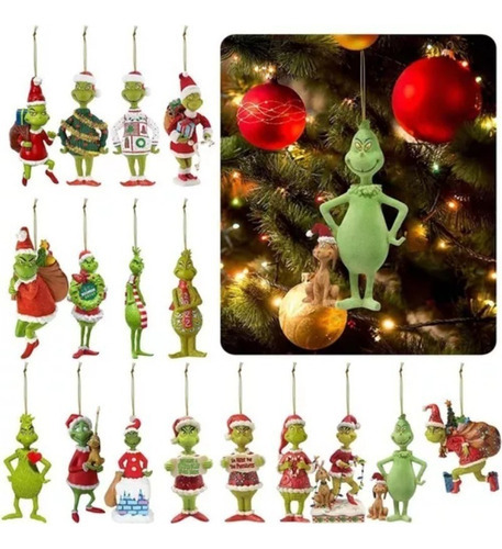 18 Peças De Decoração Suspensa Para Árvore De Natal/grinch