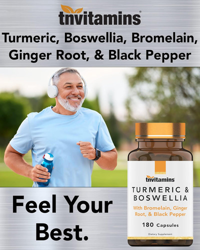 Tnvitamins Complexo De Cúrcuma E Boswellia (180 Cápsulas) Co - Imagem 6