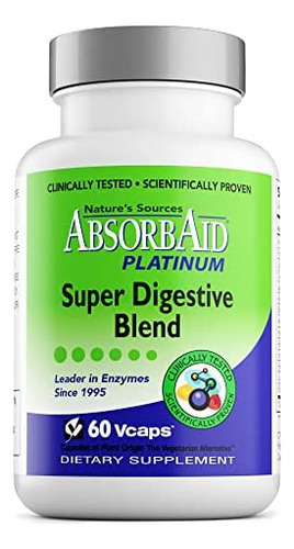 Absorbaid Platinum Enzyme Support 60 Vcaps, 12 Enzimas Mais