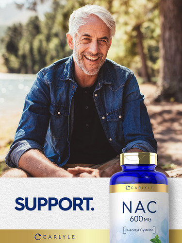 Suplemento Carlyle Nac N-acetilcisteína 600 Mg 180 Cápsulas - Imagem 6