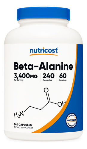 Suplemento Nutricost Em Cápsulas De Beta-alanina 240 X 850 M