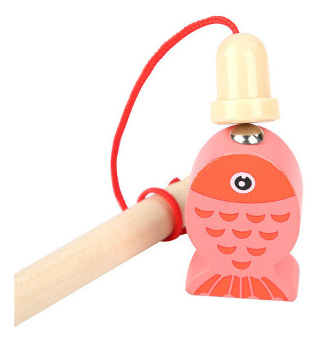 Brinquedo De Pesca Magnético Cognitivo Com Alfabeto De Madei - Imagem 8