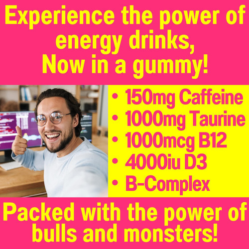 Shizam Taurina 1000 Mg Cafeína 150 Mg Gomas Energéticas Com - Imagem 2