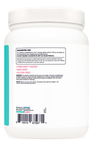 Pó Pré-treino Nutricost Blue Raspberry 60 Porções - Imagem 5
