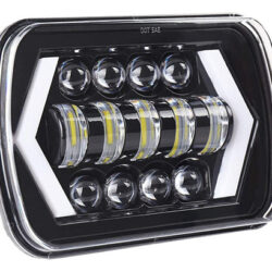 Farol Led 5x7 Troller Rf Wrangler Gmc 3500 Drl