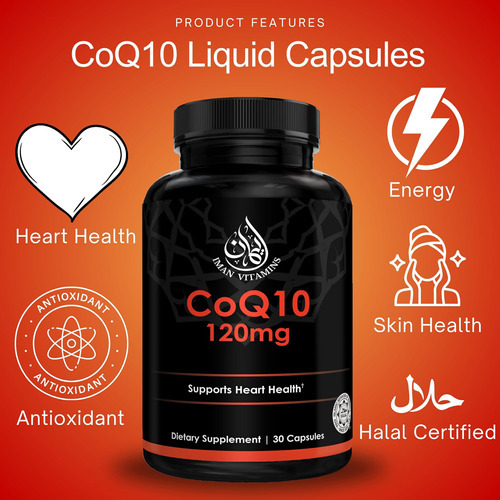 Iman Vitaminas Halal Coq10 Para Adultos, Ubiquinona, 120mg, - Imagem 2