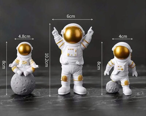 Estatueta De Astronauta De 4 Peças, Decoração De Estátua De - Imagem 8