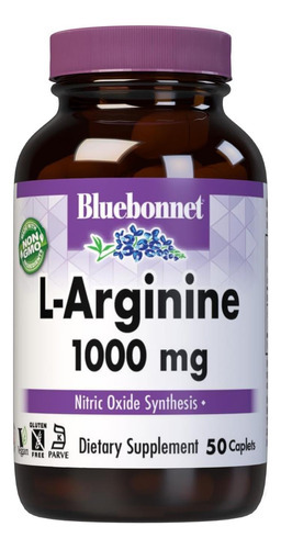 Bluebonnet Nutrition L-arginina 1000mg, Aminoácido De Forma