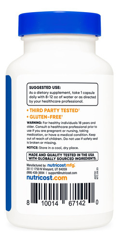 Suplemento De Extrato De Folha De Oliveira Nutricost 750 Mg - Imagem 4
