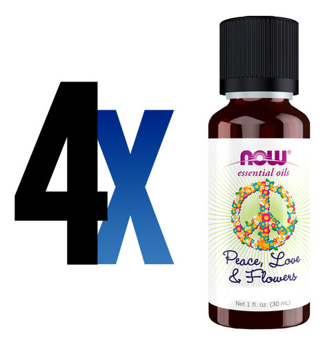 Óleo De Peace, Love E Flores Now Foods 30ml Importado 4un - Imagem 2