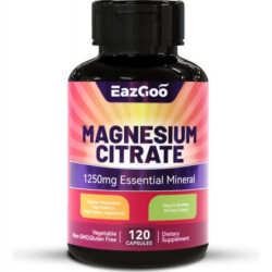 Cápsulas De Citrato De Magnésio Eazgoo 1250 Mg, Suplemento D