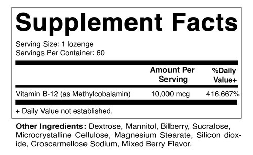 Vitamatic Metil Vitamina B12 (metilcobalamina) 10.000 Mcg (1 - Imagem 2