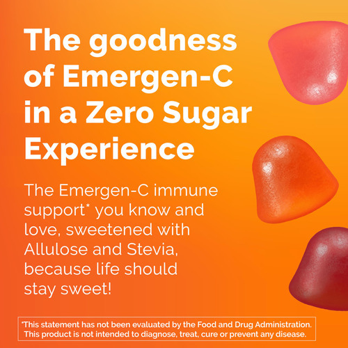 Suplemento Emergen-c Zero Sugar Immune Support Kidz Gummies - Imagem 2