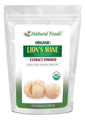 Z Natural Foods Pó De Extrato De Cogumelo Juba De Leão Orgân