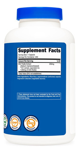 Nutricost Milk Thistle 1.000mg Equivalente, 240 Cápsulas - 2 - Imagem 4