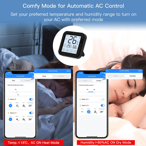 Sensor De Monitor De Termostato Compatível Com Alexa Ir Em C - Imagem 8