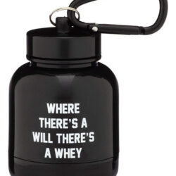 Onmywey - Proteína Powder & Suplement Funil Keychain, Contêi