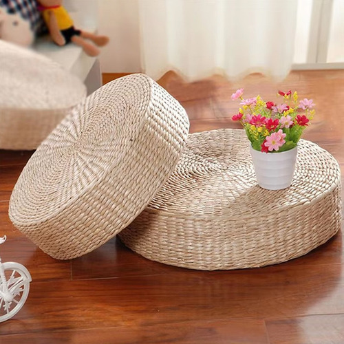 Almofada De Assento De Pufe Redonda Almofada Futon 50x50 - Imagem 7