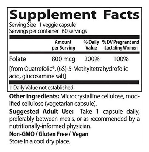 Doctors Melhor Folato Totalmente Ativo Com Quatrefolic, Nã - Imagem 4