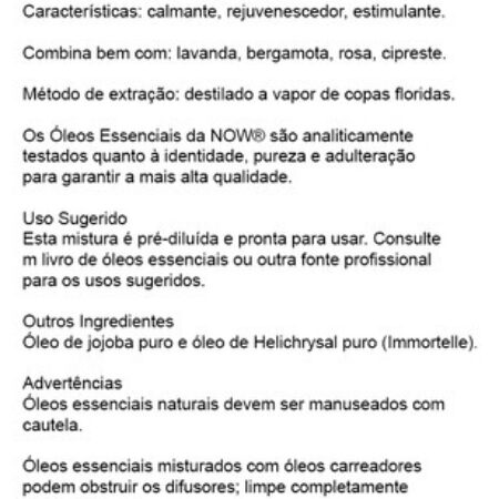 Mistura De Óleo De Helichrysum Now Foods 30ml Importado 4un - Imagem 5