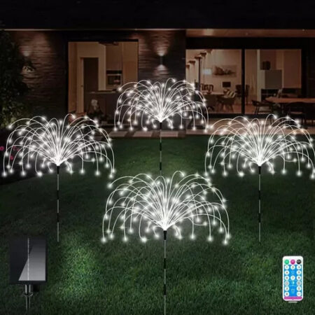 4 Peças De Fogos De Artifício Com Luzes Solares Para Decoraç — foto 1 4 Peças De Fogos De Artifício Com Luzes Solares Para Decoraç — foto 1