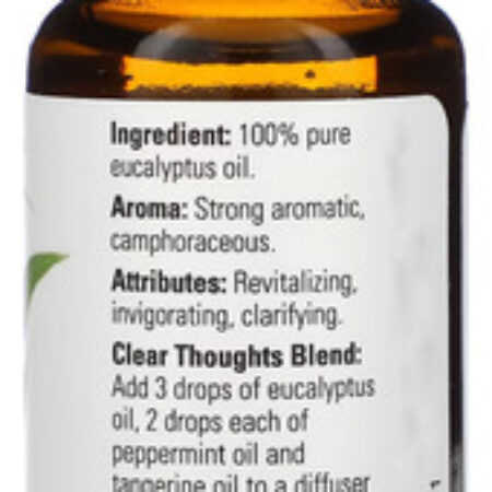 Óleo Eucalipto 30ml Globulus Now Foods Puro Importado 5un - Imagem 3