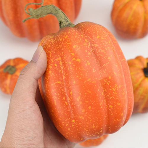 7pcs Abóboras Artificiais Simulação Falsa Abóbora Halloween - Imagem 6