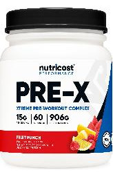 Pó Pré-treino Nutricost Pre-x Xtreme Fruit Punch 60 Ser - Imagem 2
