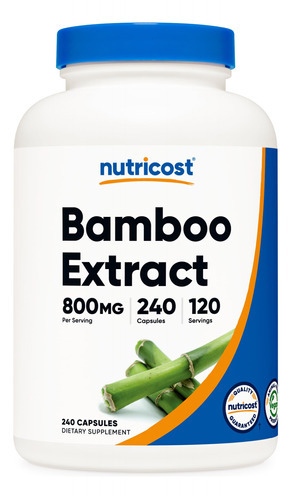 Suplemento Nutricost Extrato De Bambu 400mg 240 Cápsulas