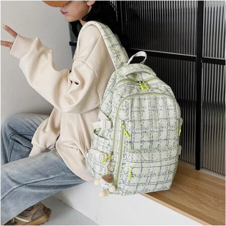 Novo Mochila De Veludo Cotelê E Morango 2024, Linda Mochila - Imagem 21