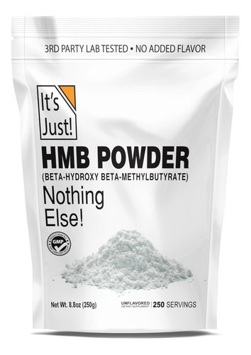 É Justo! Hmb Em Pó, 250g, Beta-hidroxi Beta-metilbutirato, Á