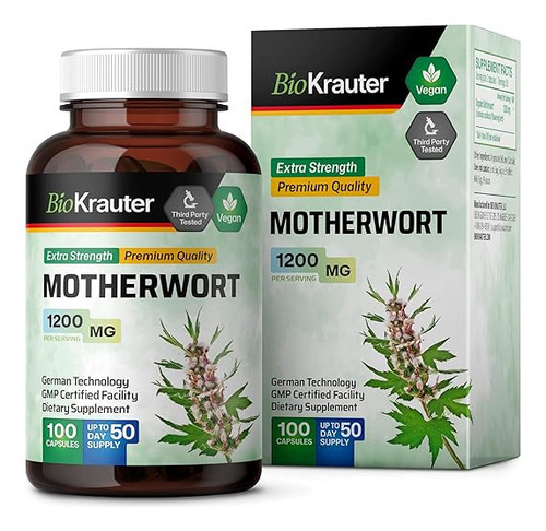 Suplemento De Ervas Motherwort - Extrato Orgânico De Leonur